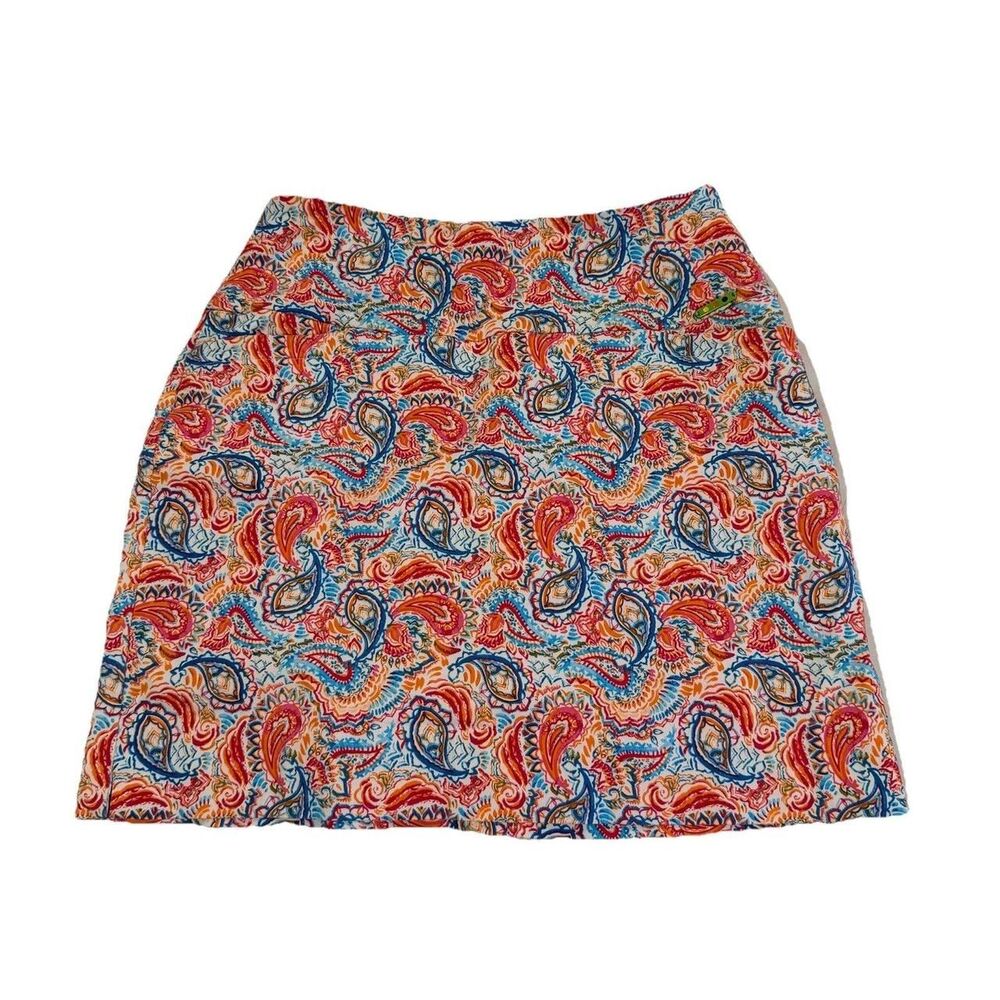 Womens Swing Control Skort Golf Lined Skirt Size 4‎ Paisley Athletic Stretch